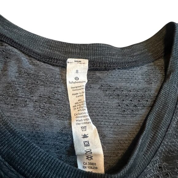 Lululemon Breeze By Muscle Tank Top Shirt Breathable Athleisure Athletic Size 8 - Picture 6 of 11